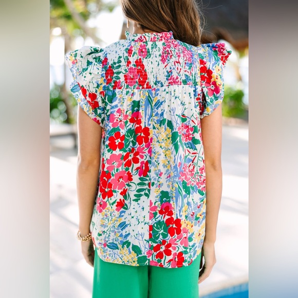 Entro Floral smocked shirt - Picture 4 of 7